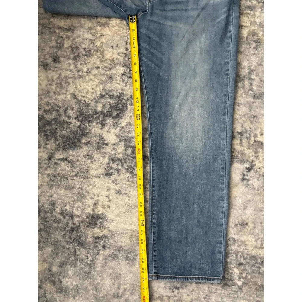 Lucky Brand 329‎ Classic Straight Jeans Mens 36x30 Blue Denim Whiskered Stretch